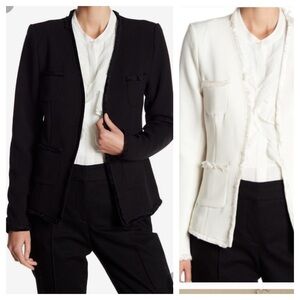 Catherine maladrino / NWT fringe pocket blazer